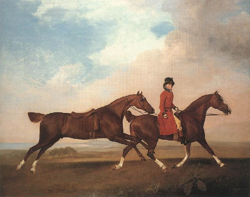 STUBBS, George William Anderson with Two Saddle-horses er France oil painting art